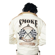 Smoke Rise Euro Racing Windbreaker Jacket - Dune