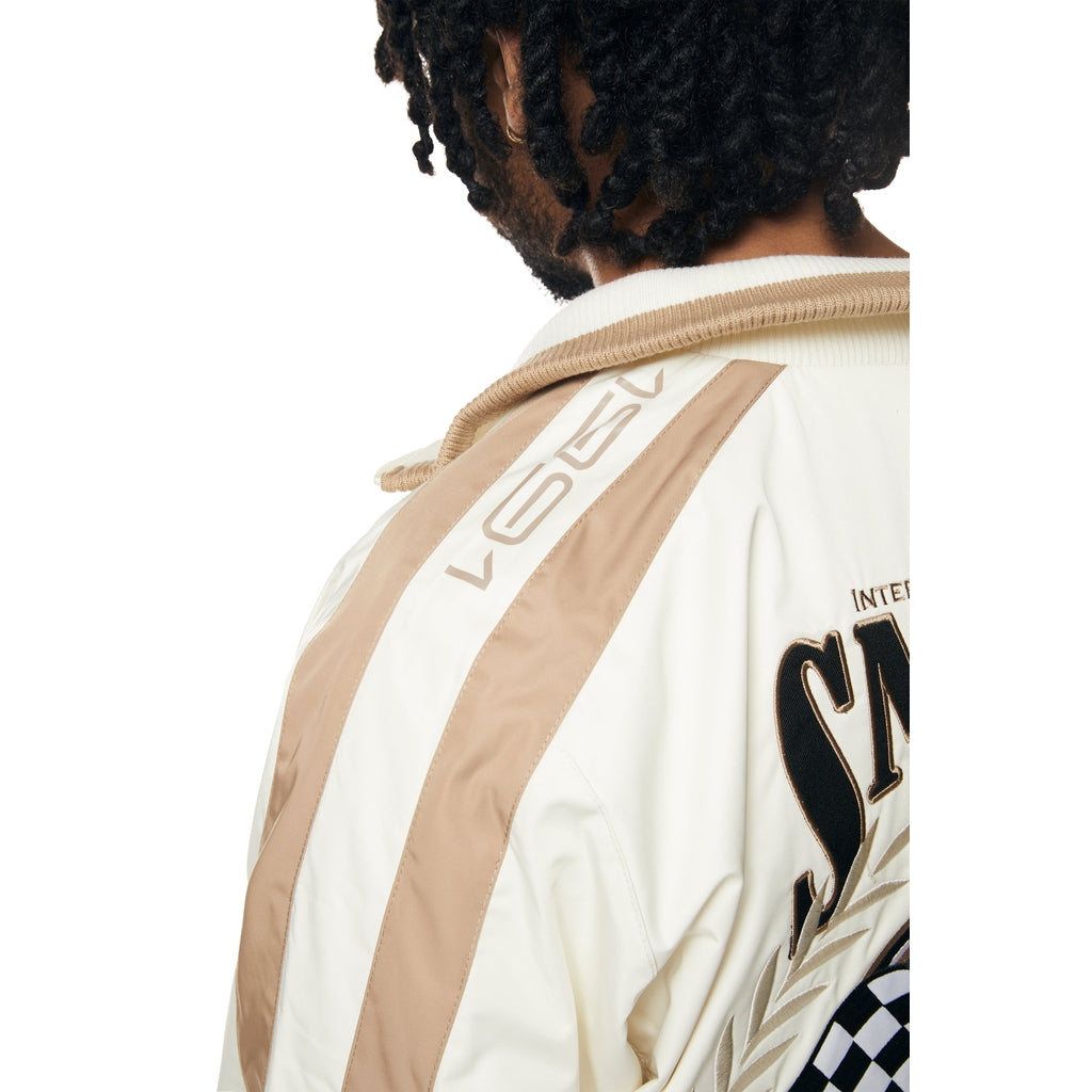 Smoke Rise Euro Racing Windbreaker Jacket - Dune