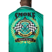 Smoke Rise Big and Tall Big and Tall - Euro Racing Windbreaker Jacket - Hunter Green