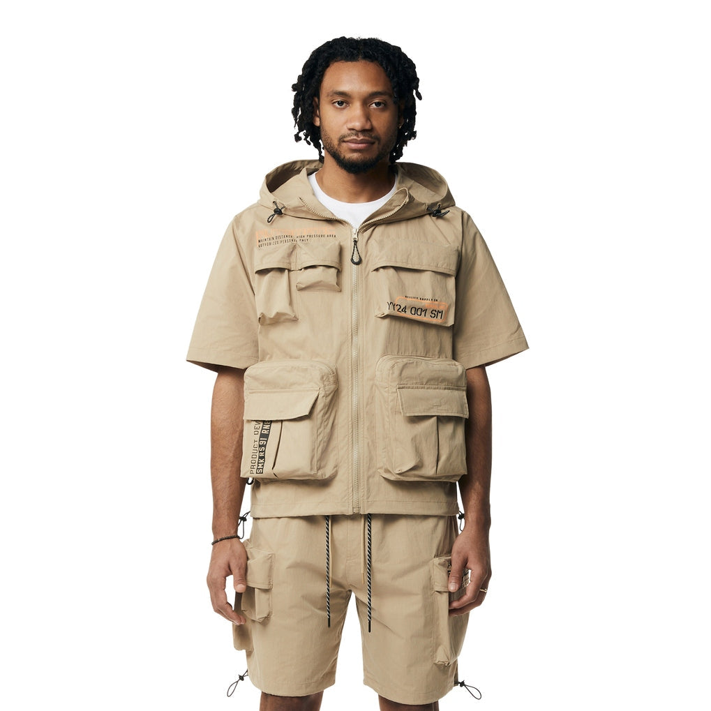 Smoke Rise Utility Windbreaker SS Jacket - Khaki