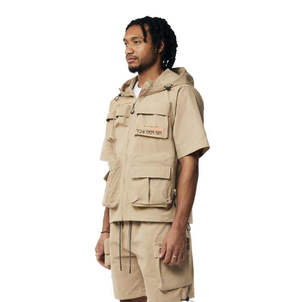 Smoke Rise Utility Windbreaker SS Jacket - Khaki
