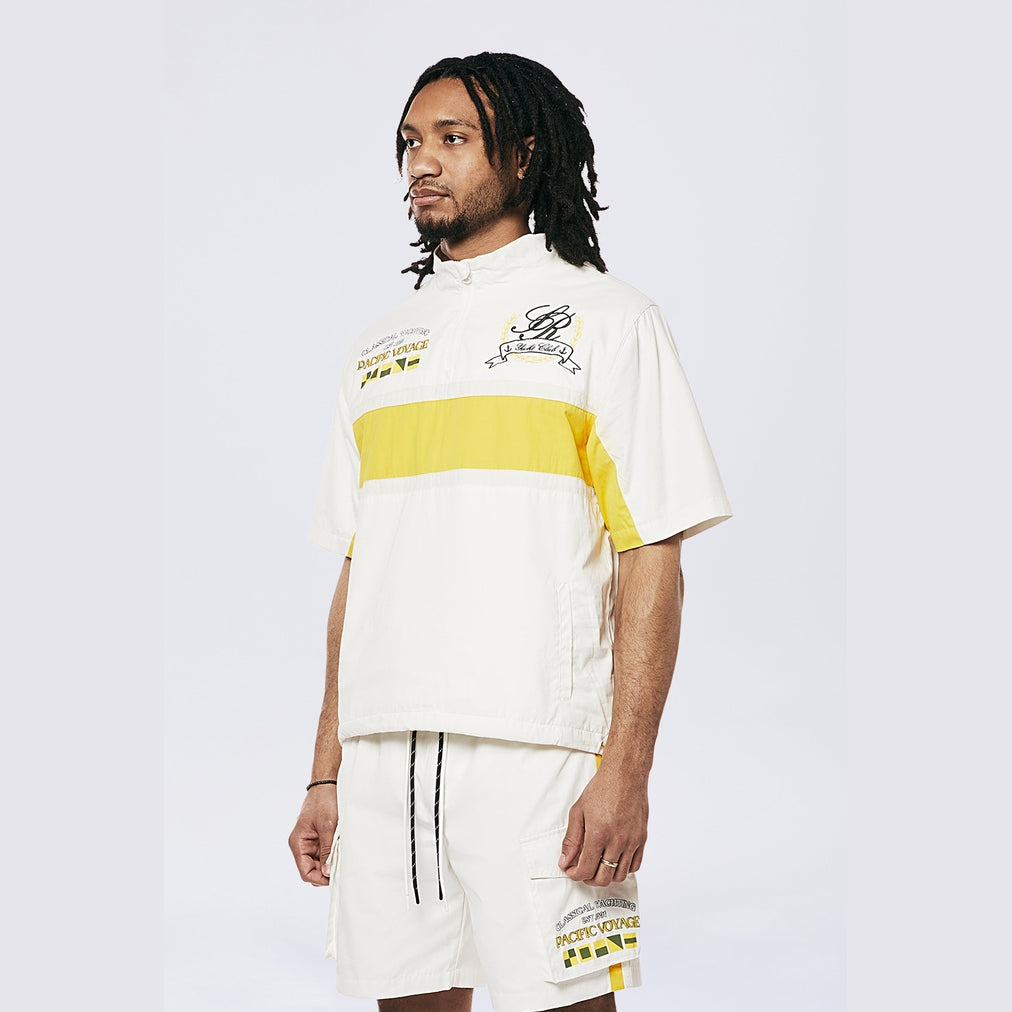 Smoke Rise Yacht Club Short Sleeve Anorak - Snow White