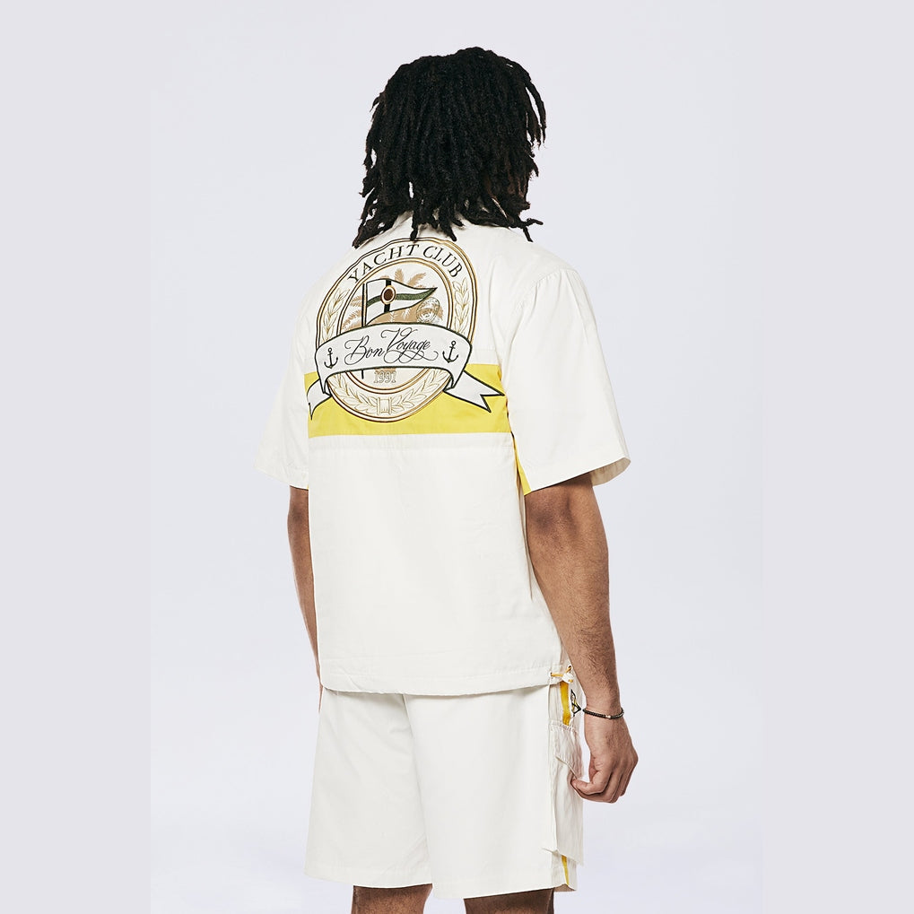 Smoke Rise Yacht Club Short Sleeve Anorak - Snow White
