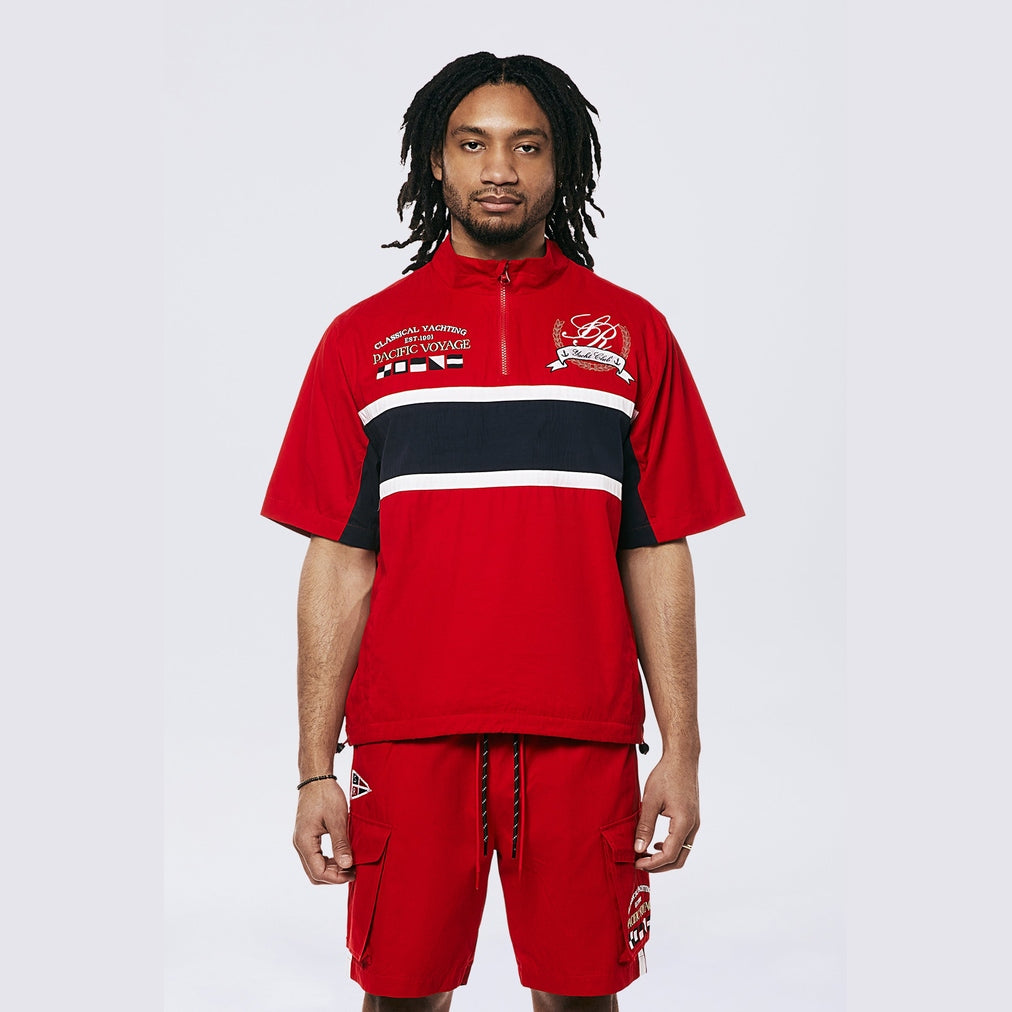 Smoke Rise Yacht Club Short Sleeve Anorak - True Red