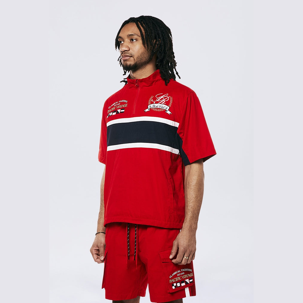 Smoke Rise Yacht Club Short Sleeve Anorak - True Red