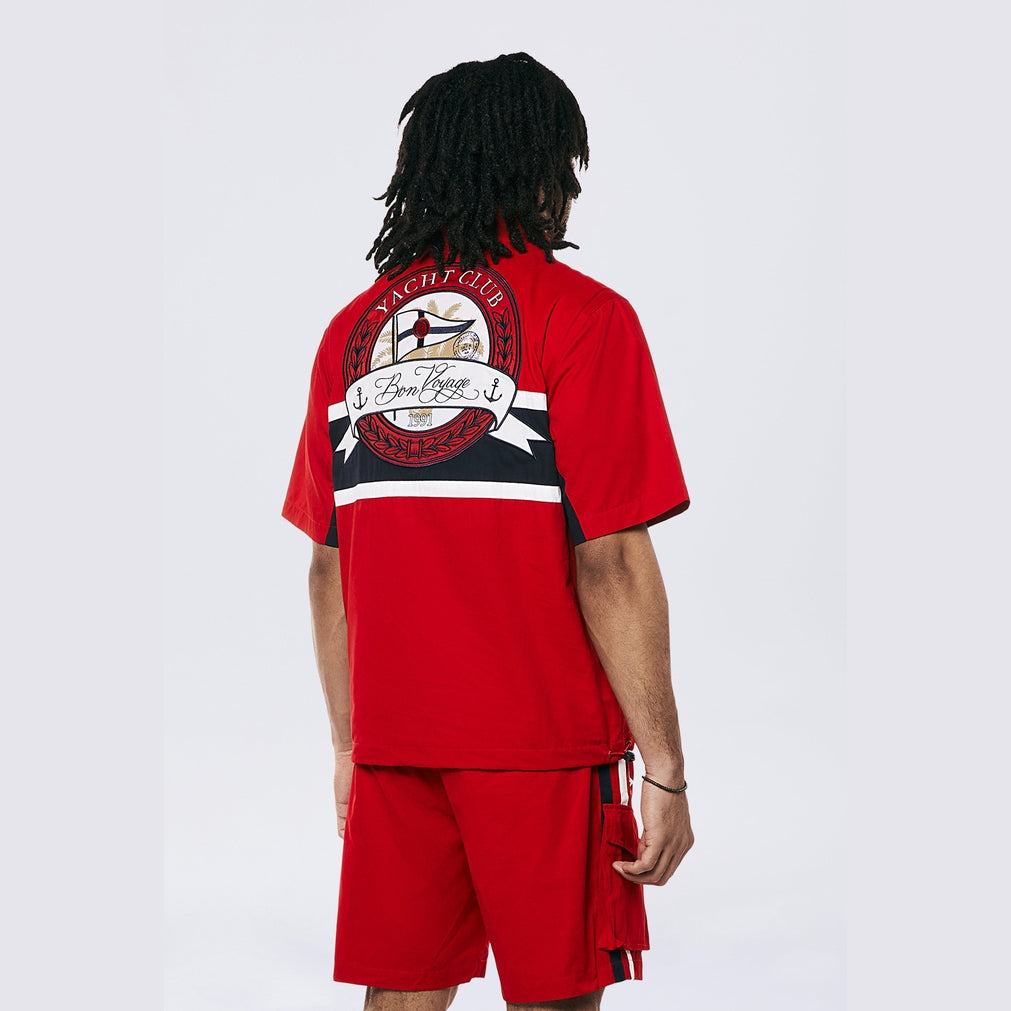 Smoke Rise Yacht Club Short Sleeve Anorak - True Red