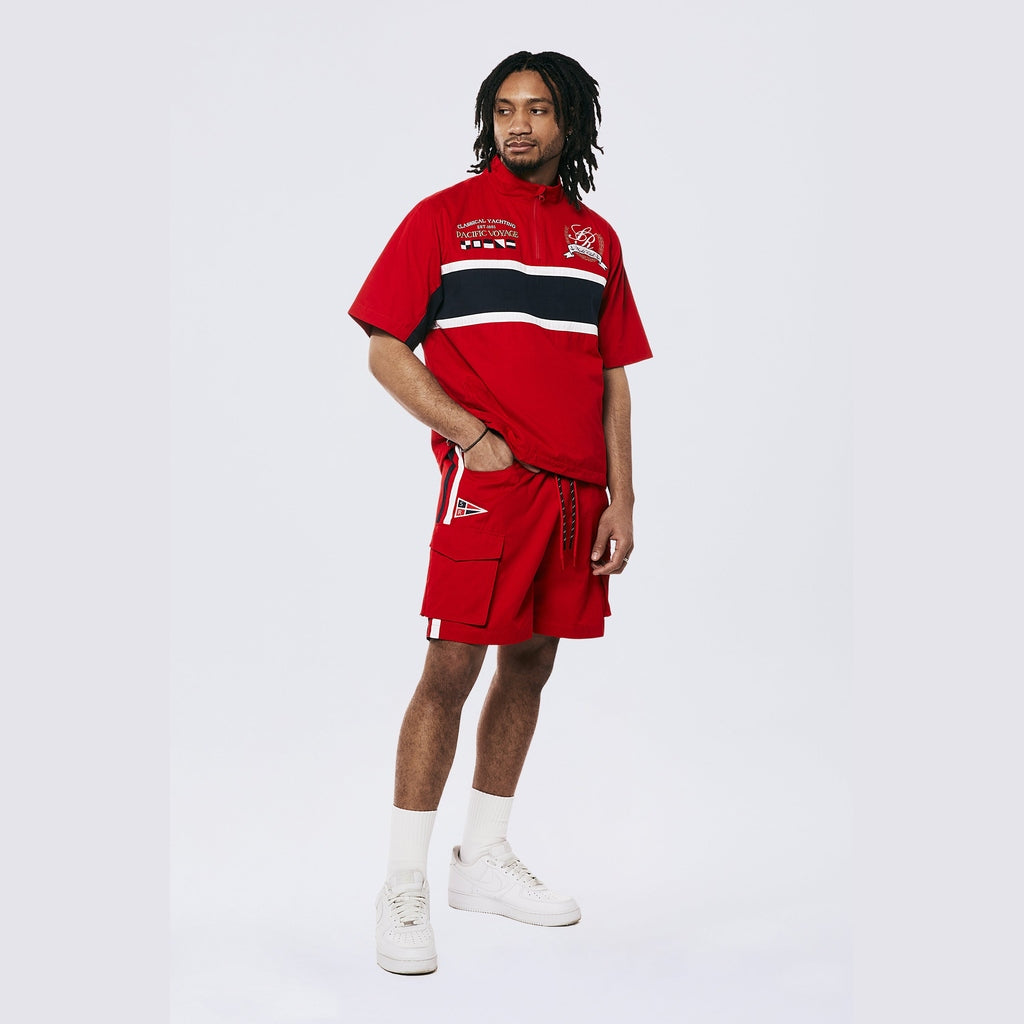 Smoke Rise Yacht Club Short Sleeve Anorak - True Red