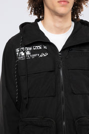 Utility Windbreaker Jacket - Black