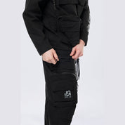 Smoke Rise Utility Cargo Windbreaker Pants - Black