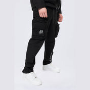 Smoke Rise Utility Cargo Windbreaker Pants - Black