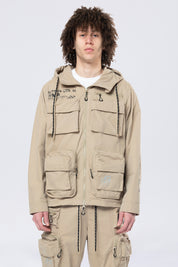 Utility Windbreaker Jacket - Khaki