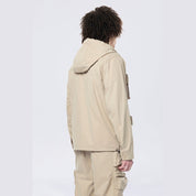 Smoke Rise Utility Windbreaker Jacket - Khaki