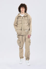 Utility Windbreaker Jacket - Khaki