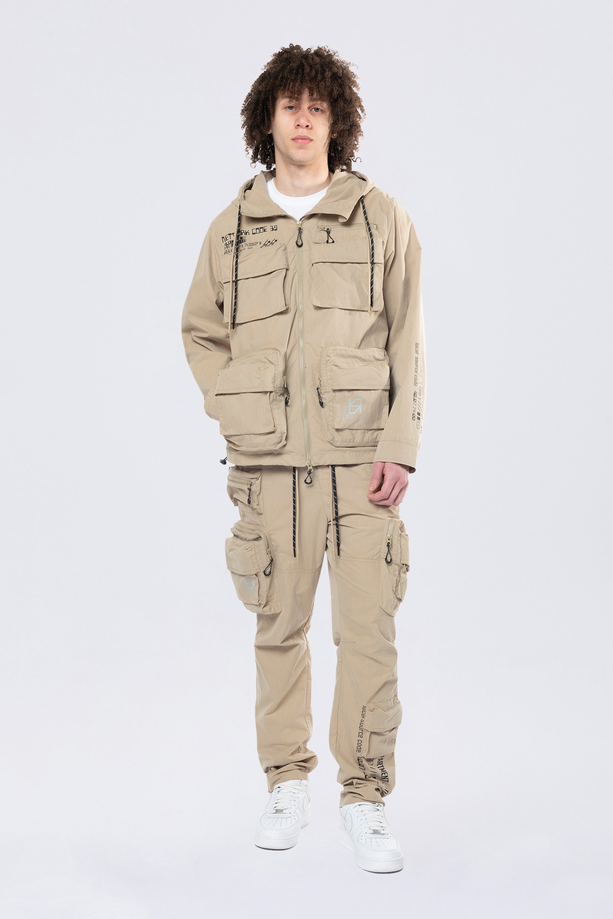 Utility Windbreaker Jacket - Khaki