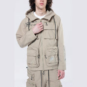 Smoke Rise Utility Windbreaker Jacket - Khaki