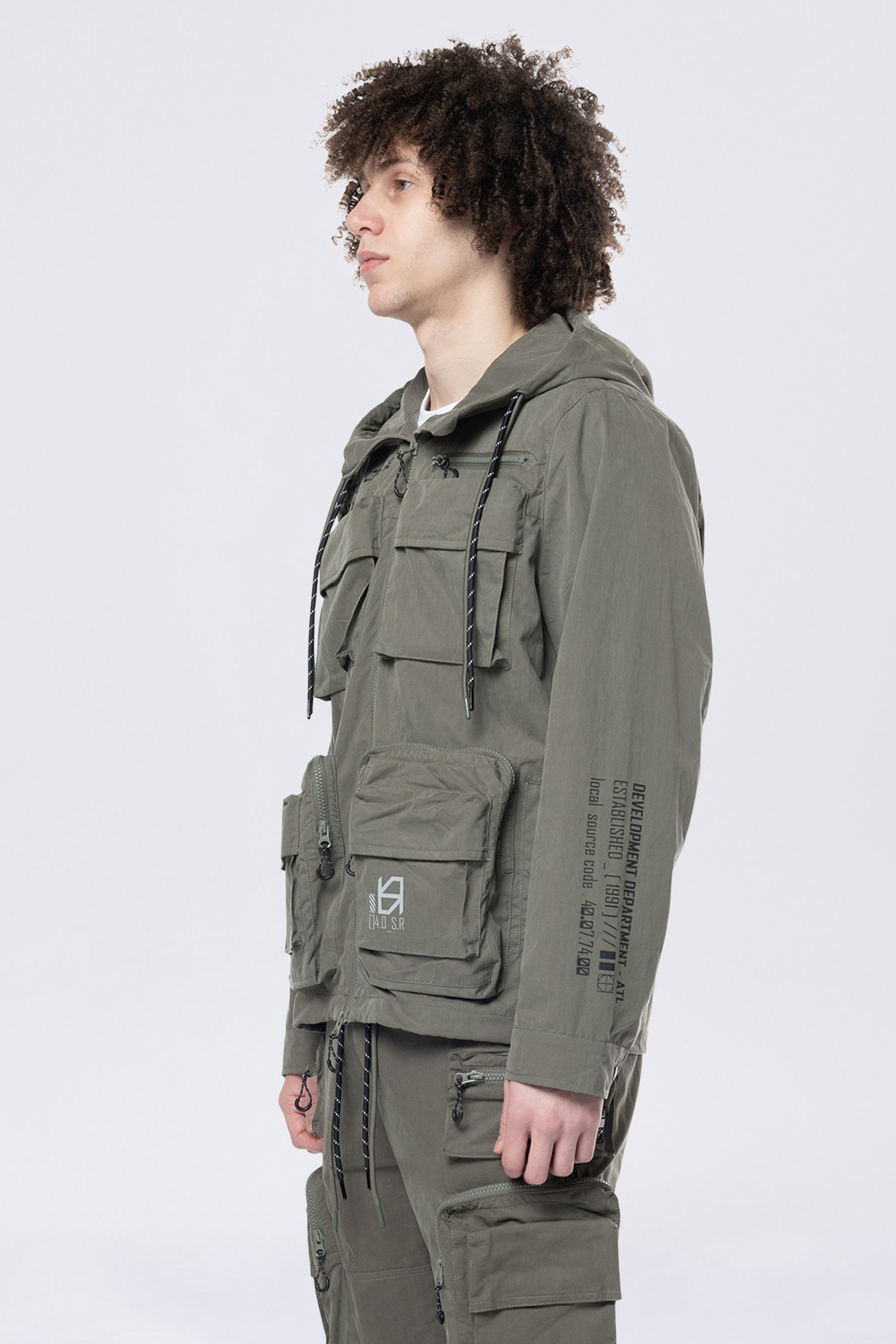 Utility Windbreaker Jacket - Thyme