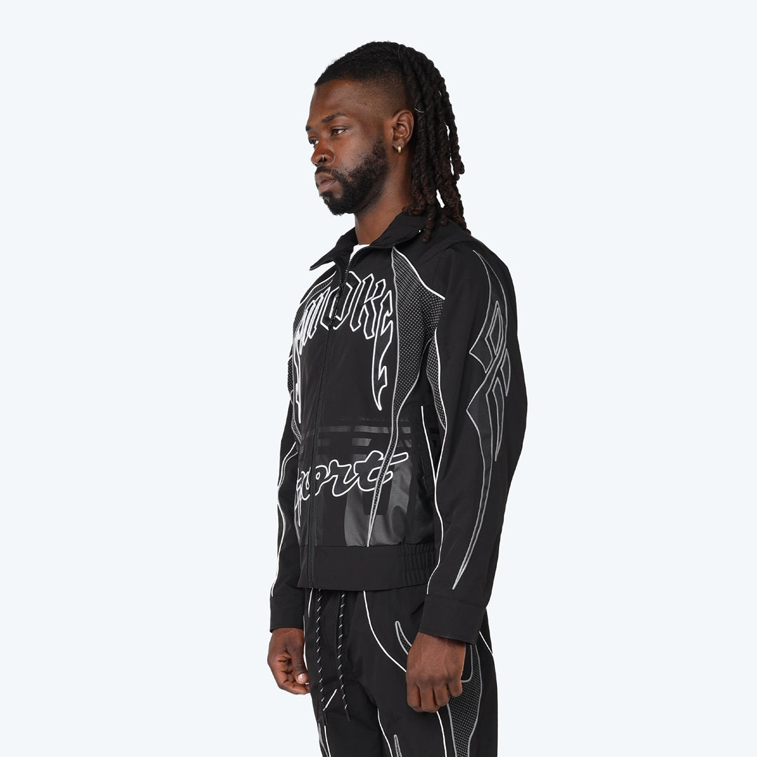 Maximalist Reflective Lightweight Jacket - Black