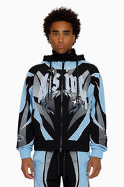 Rising Colorblock Windbreaker Jacket - Blue Bell