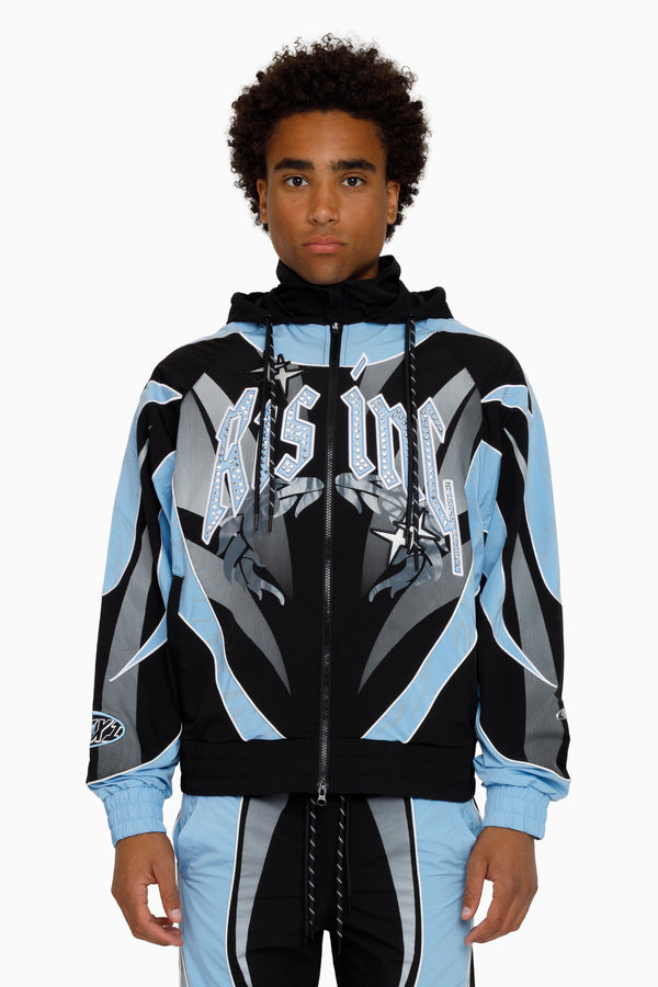 Rising Colorblock Windbreaker Jacket - Blue Bell