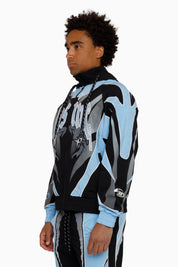 Rising Colorblock Windbreaker Jacket - Blue Bell