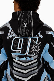 Rising Colorblock Windbreaker Jacket - Blue Bell