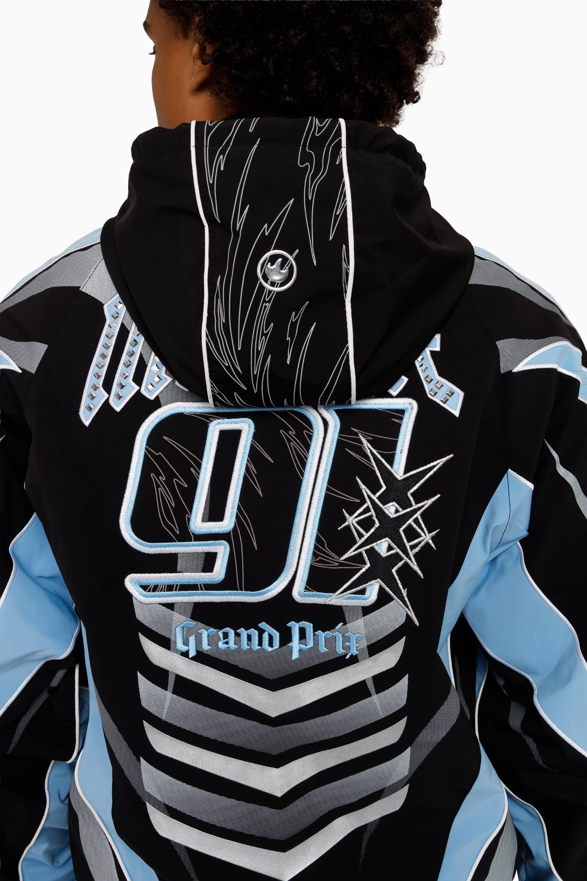 Rising Colorblock Windbreaker Jacket - Blue Bell