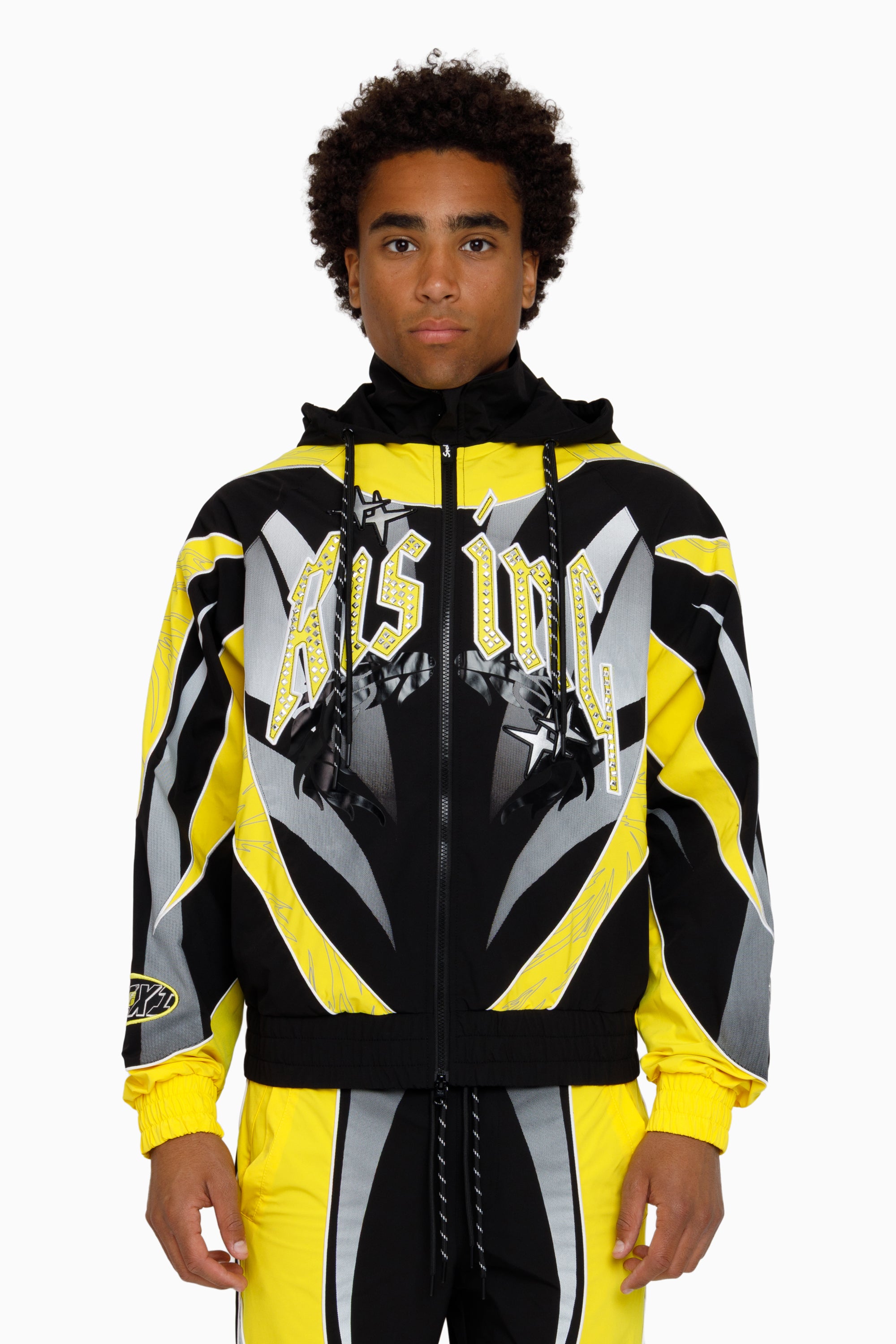 Rising Colorblock Windbreaker Jacket - Cyber Yellow