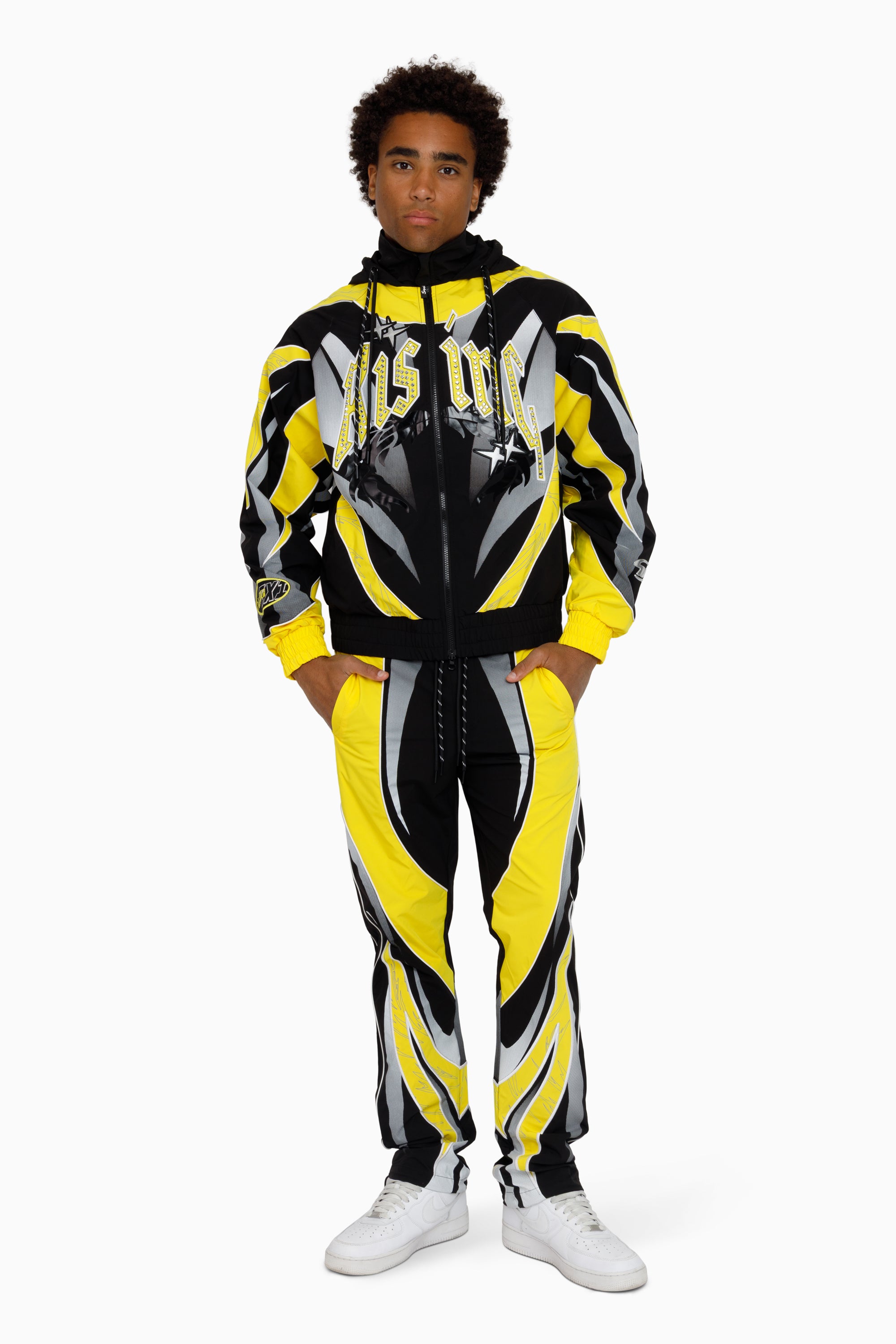 Rising Colorblock Windbreaker Jacket - Cyber Yellow