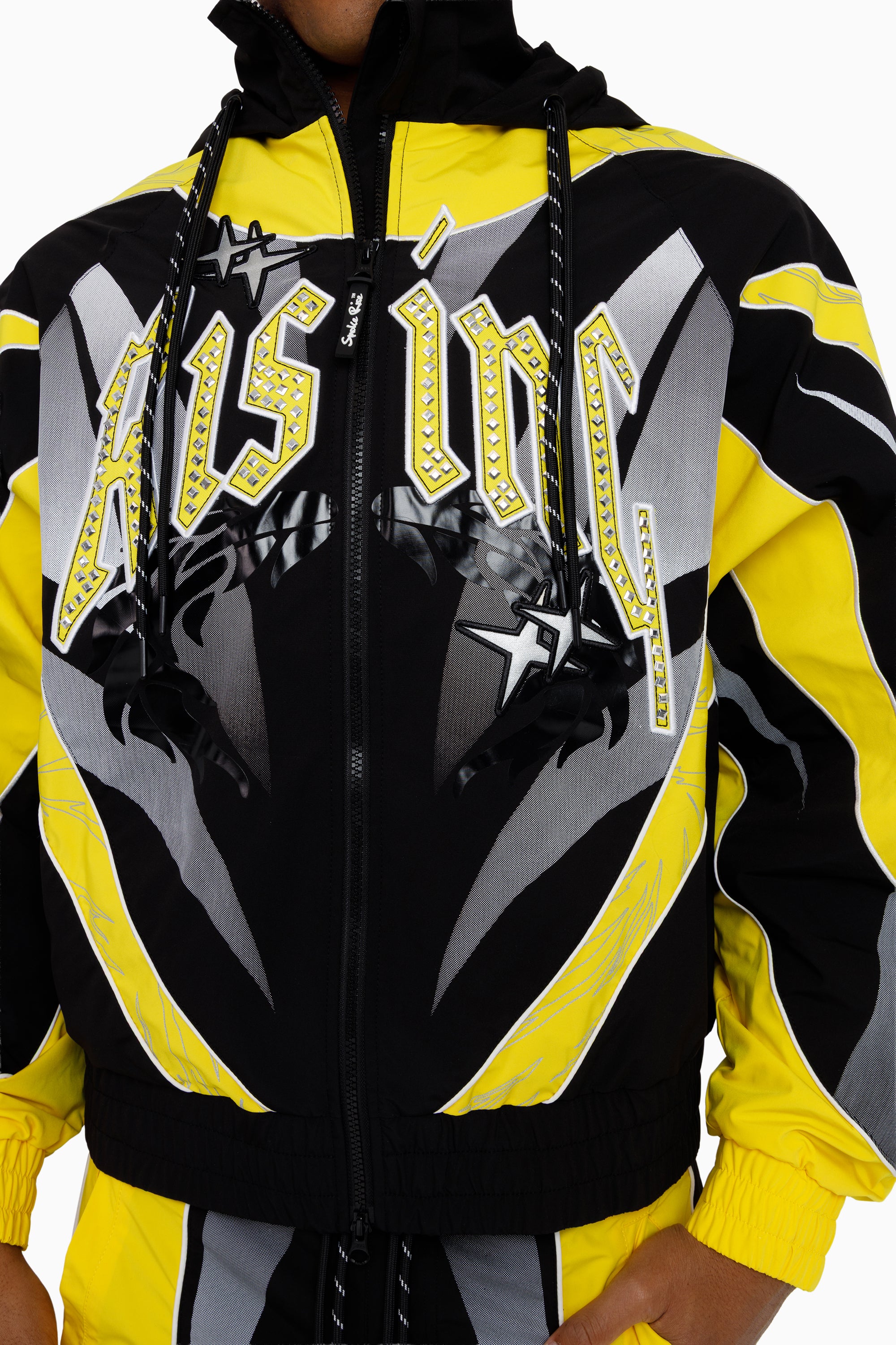 Rising Colorblock Windbreaker Jacket - Cyber Yellow