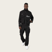 Racing Utility Windbreaker Jacket - Black