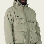 Racing Utility Windbreaker Jacket - Oil Green