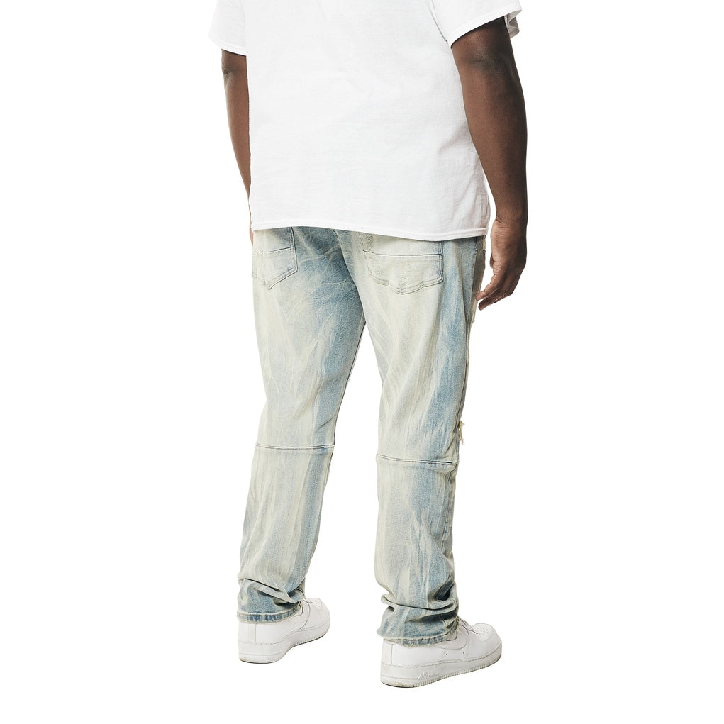 Smoke Rise Big and Tall Big and Tall - Rooting Effect Denim Jeans - Seville Blue