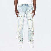 Straight Tapestry Embroidered Jeans