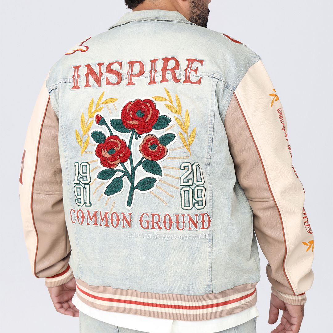 Big and Tall - Country Club Varsity Jean Jacket