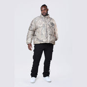 Smoke Rise Big and Tall Big and Tall - Printed Puffer Jacket - Khaki Hunting Camo