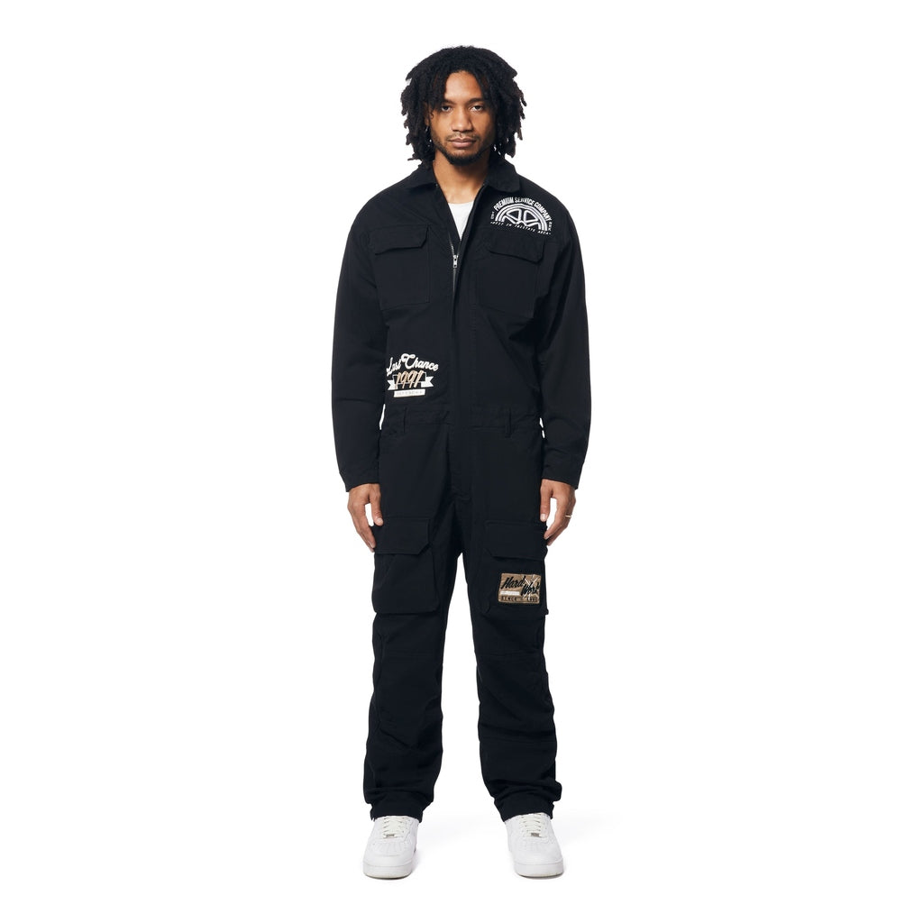 Smoke Rise Pit Stop Twill Jumpsuit - Black