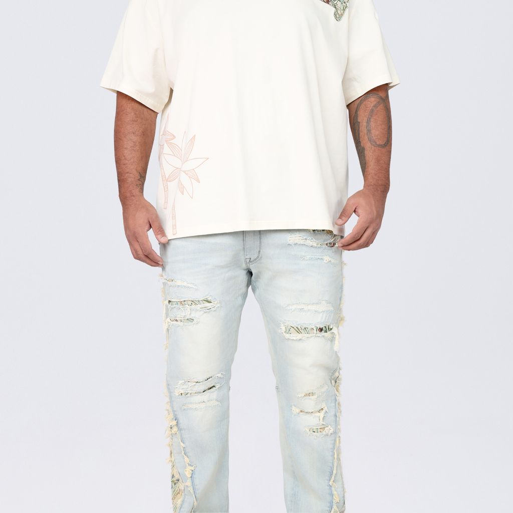 Big and Tall - Straight Tapestry Embroidered Jeans