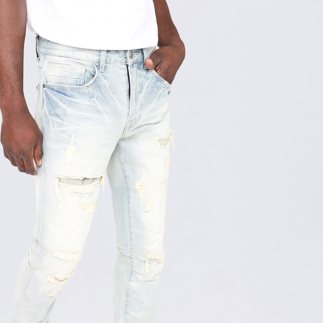 Slim Heavy Vintage Washed Jeans