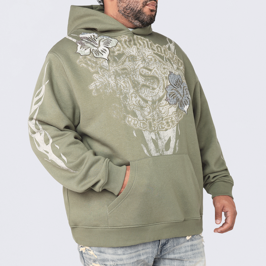 Big and Tall - Fleece Tapestry Hoodie