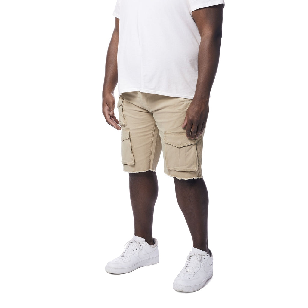 Smoke Rise Big and Tall Big and Tall - Multi Cargo Twill Shorts - Khaki