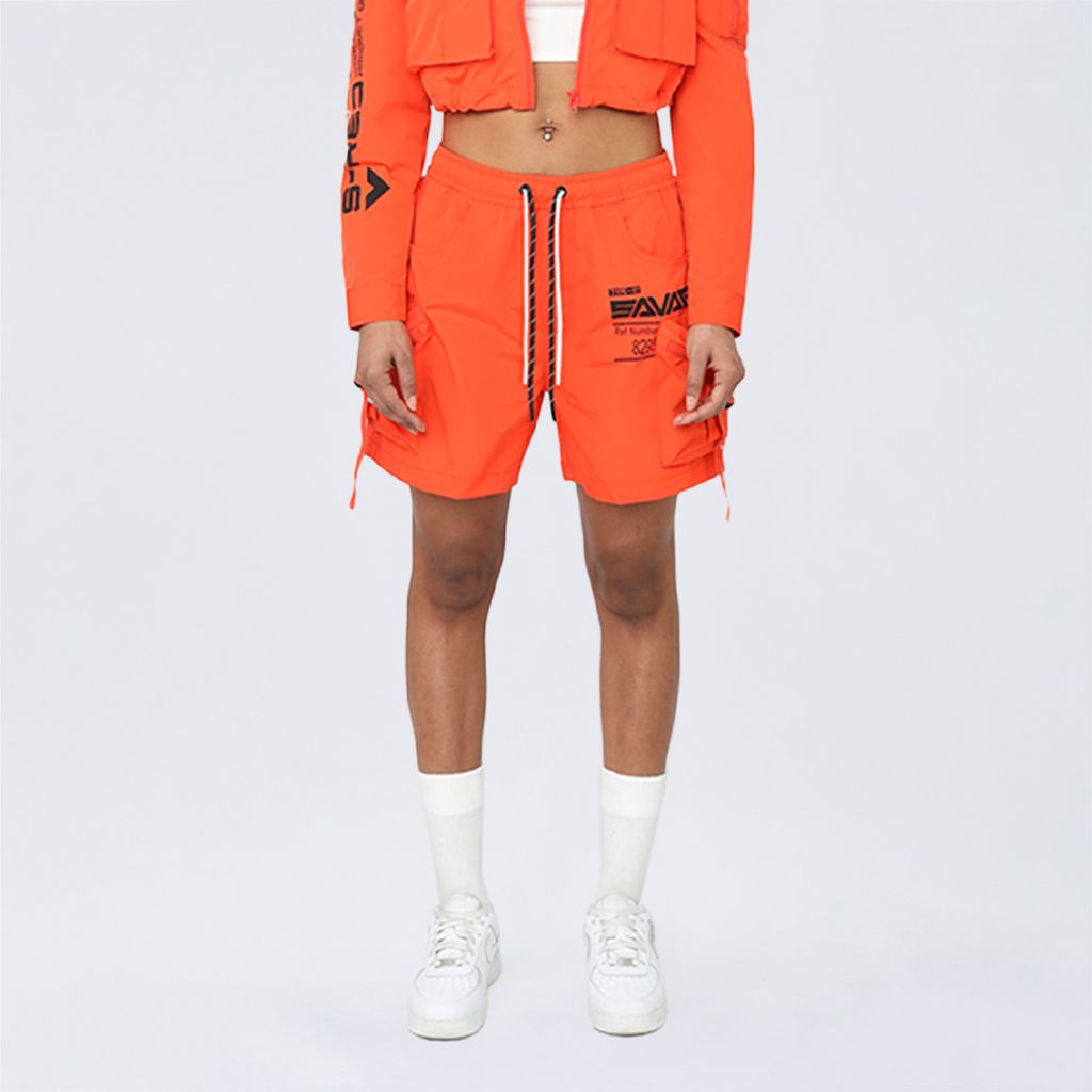 Slouched Utility Windbreaker Shorts