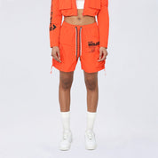 Slouched Utility Windbreaker Shorts