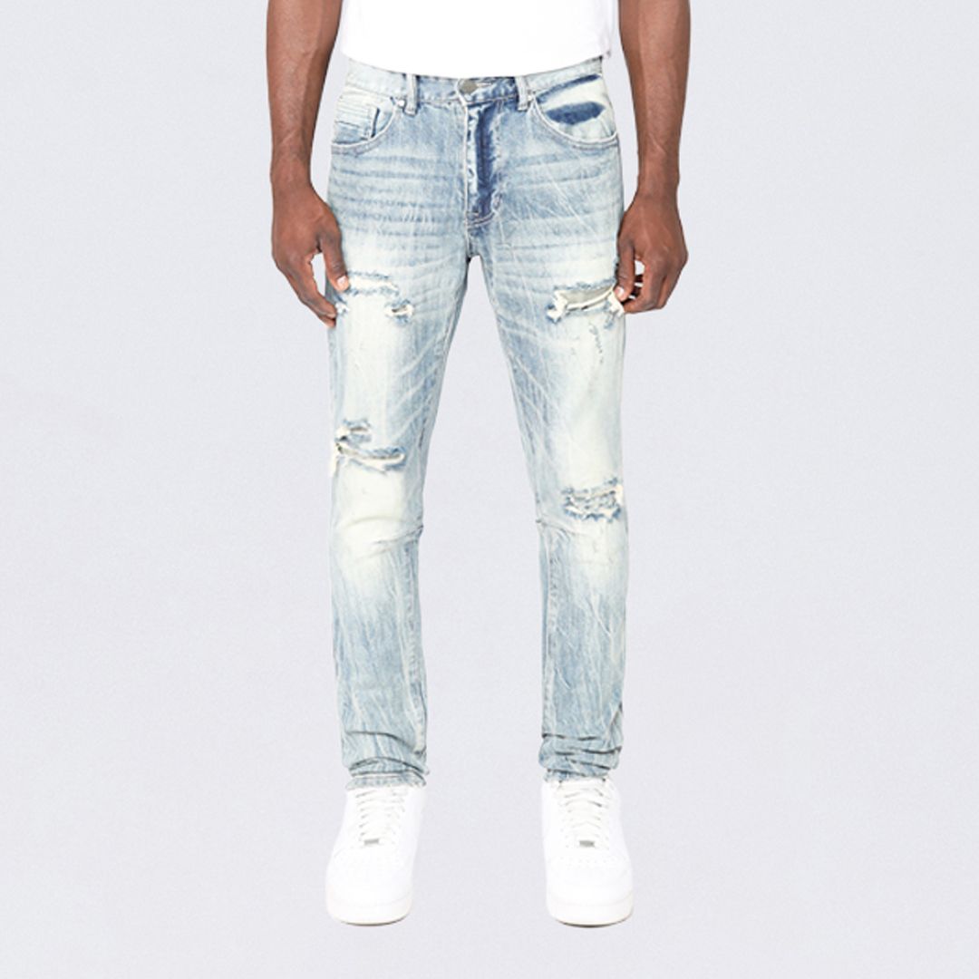 Slim Tapered Vintage Washed Jeans