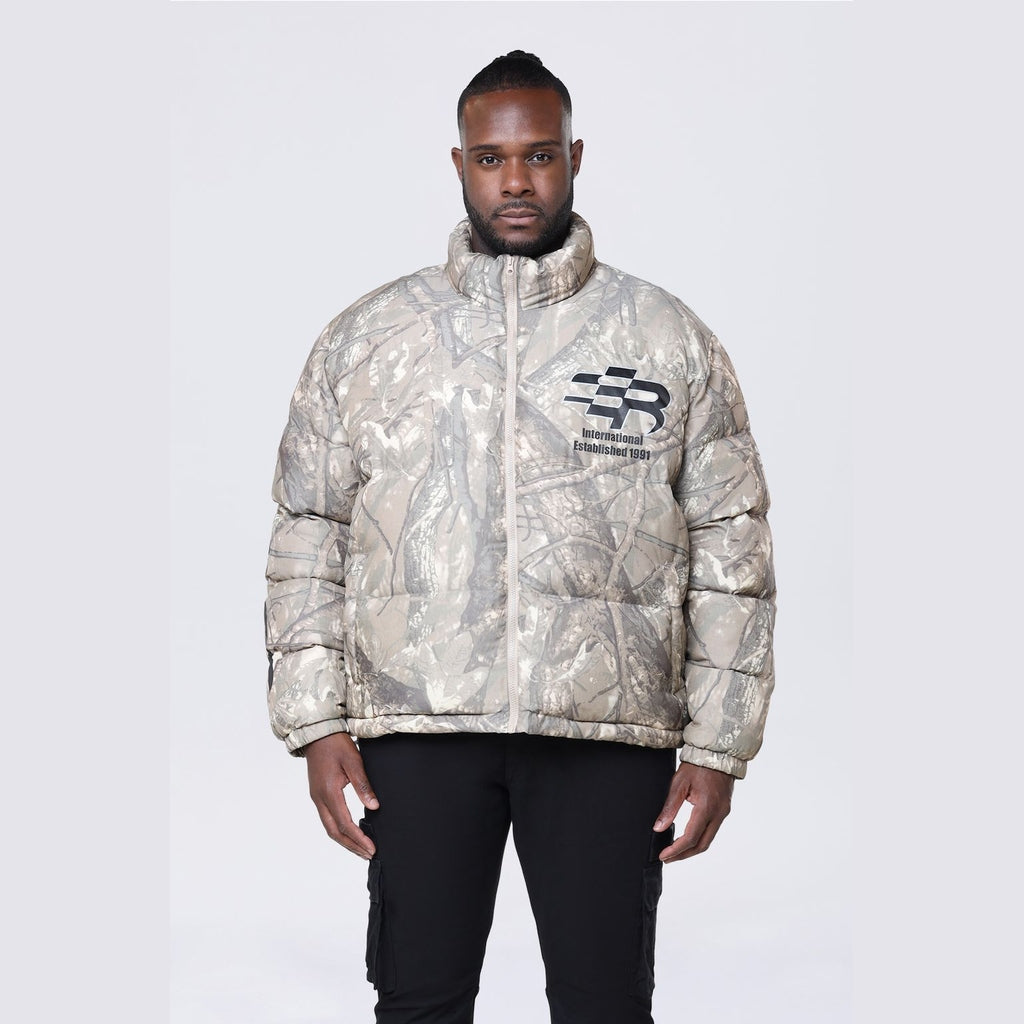 Smoke Rise Big and Tall Big and Tall - Printed Puffer Jacket - Khaki Hunting Camo