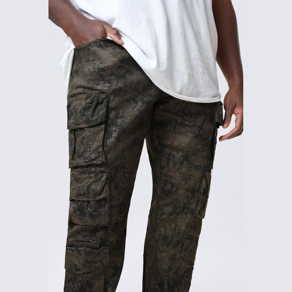 Smoke Rise Big and Tall Big and Tall - Utility Metallic Print Twill Pants - Hawthorne