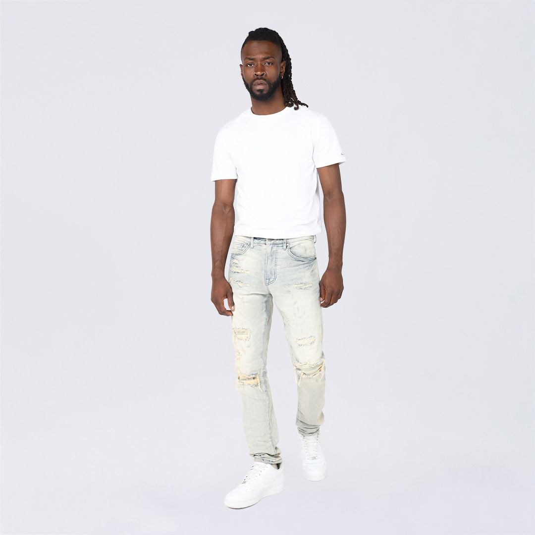 Slim Vintage Washed Jeans - Henry Blue