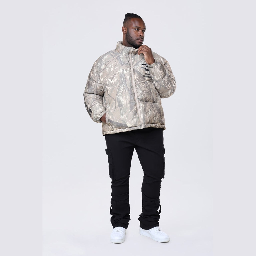 Smoke Rise Big and Tall Big and Tall - Printed Puffer Jacket - Khaki Hunting Camo