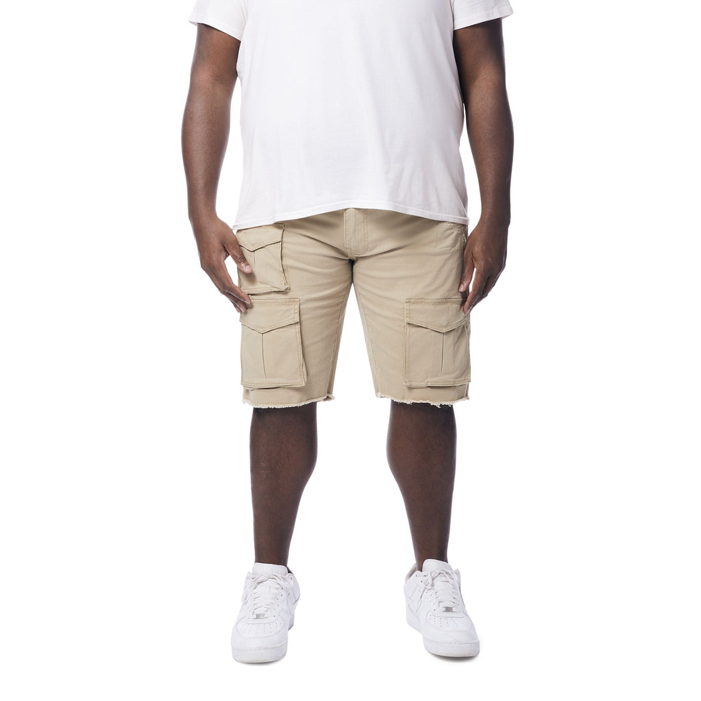 Smoke Rise Big and Tall Big and Tall - Multi Cargo Twill Shorts - Khaki