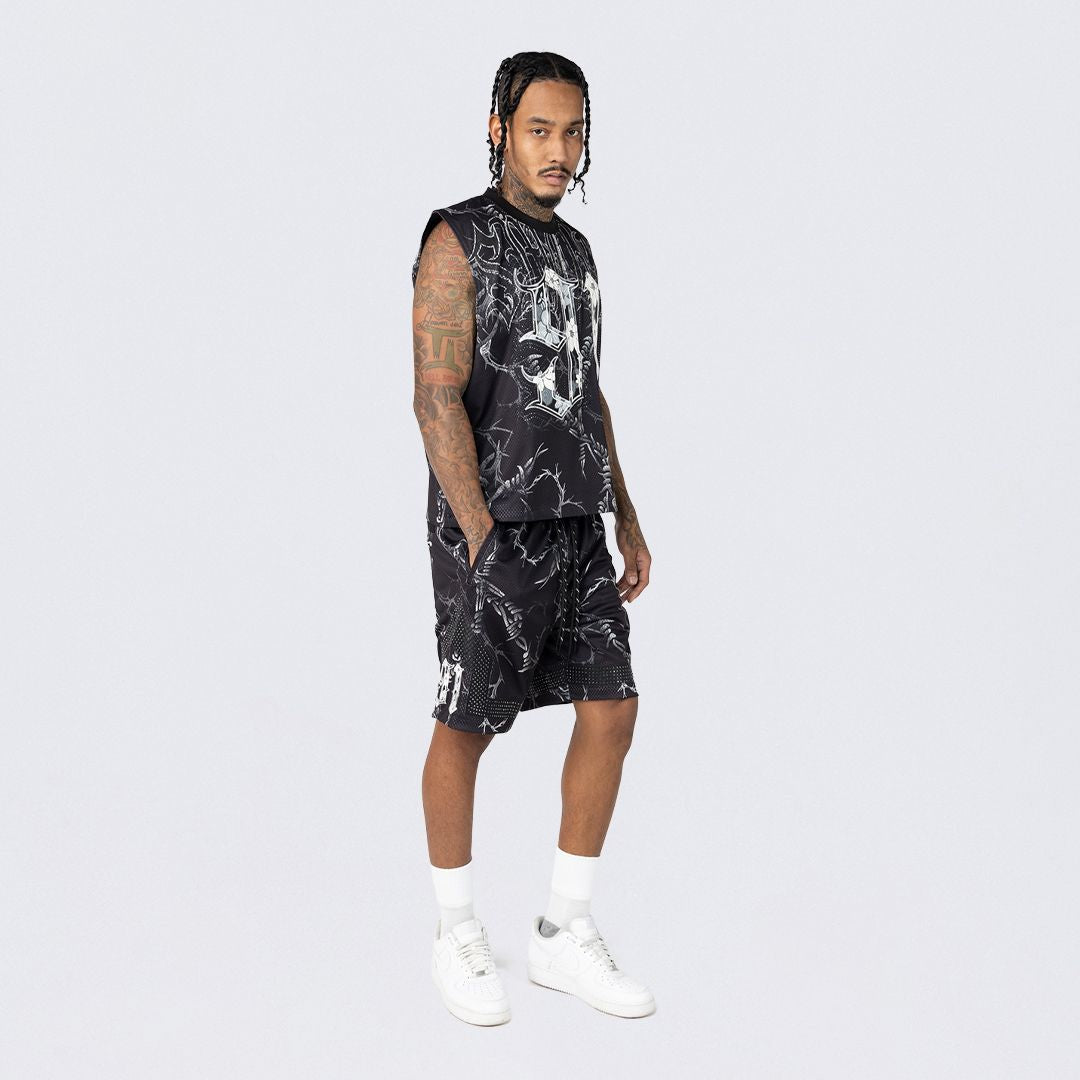 Lounge Dystopia Printed Mesh Shorts