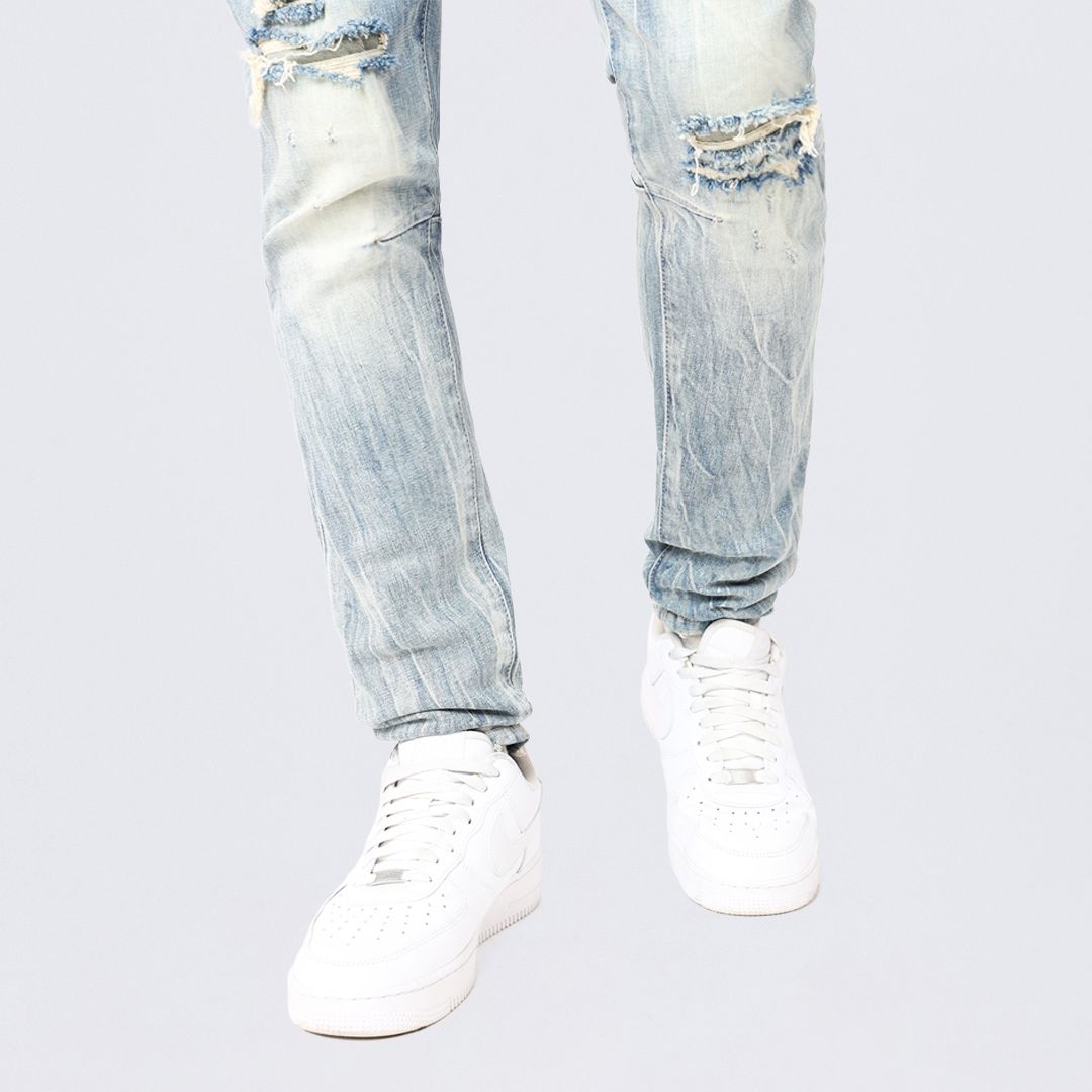 Slim Tapered Vintage Washed Jeans